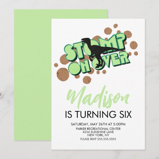 Invitation à une fête d'anniversaire sur le thème (Devant / Derrière)