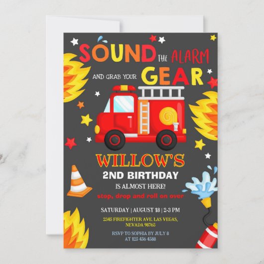 Invitation à une fête d'anniversaire sur le thème (Devant)