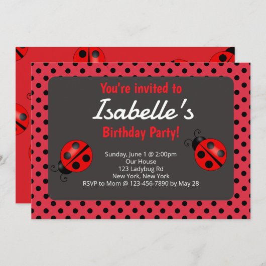 Invitation à une fête d'anniversaire sur le thème (Devant / Derrière)