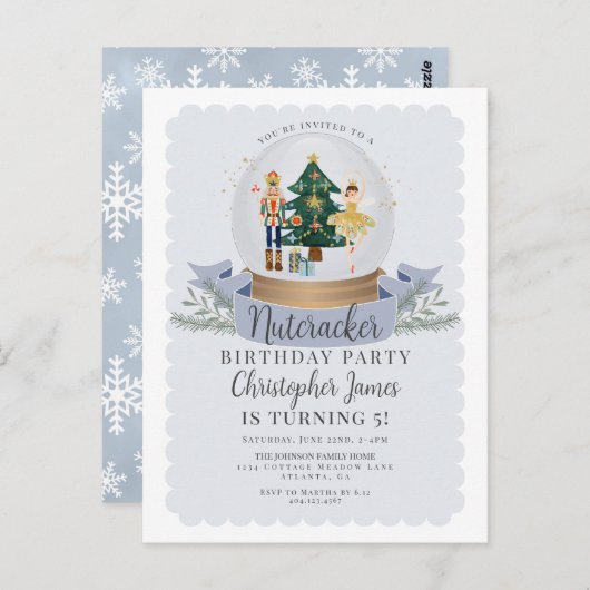 Invitation à une fête d'anniversaire sur le thème  (Devant / Derrière)