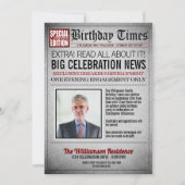 Invitation à une fête d'anniversaire sur un journa (Devant)