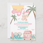 Invitation à une fête d'anniversaire Surf (Devant)