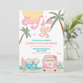 Invitation à une fête d'anniversaire Surf (Debout devant)