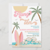 Invitation à une fête d'anniversaire Surf (Devant)