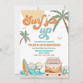 Invitation à une fête d'anniversaire Surf (Devant)