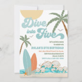 Invitation à une fête d'anniversaire Surf (Devant)