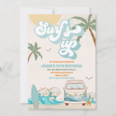 Invitation à une fête d'anniversaire Surf (Devant)