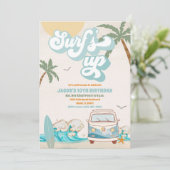 Invitation à une fête d'anniversaire Surf (Debout devant)