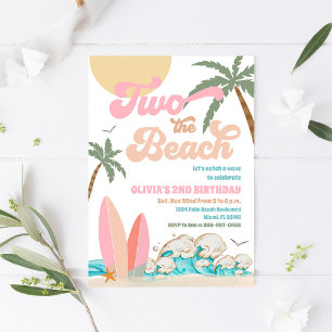 Invitation à une fête d'anniversaire Surf sur la p