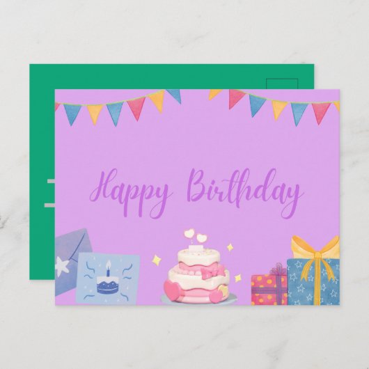 Invitation à une fête d'anniversaire surprise (Devant / Derrière)