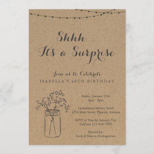 Invitation à une fête d'anniversaire surprise - Pa