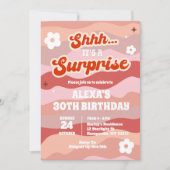 Invitation à une fête d'anniversaire surprise rétr (Devant)