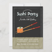 Invitation à une fête d'anniversaire Sushi (Devant)