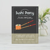 Invitation à une fête d'anniversaire Sushi (Debout devant)