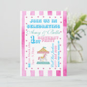 Invitation à une fête d'anniversaire - Thème carro (Debout devant)