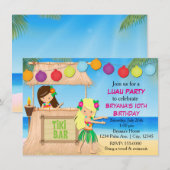 Invitation à une fête d'anniversaire tiki plage av (Devant / Derrière)