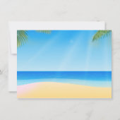 Invitation à une fête d'anniversaire tiki plage av (Dos)