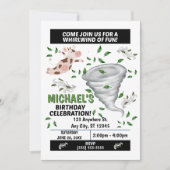 Invitation à une fête d'anniversaire Tornade (Devant)