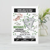 Invitation à une fête d'anniversaire Tornade (Debout devant)