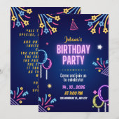 Invitation à une fête d'anniversaire Tropical Luau (Devant / Derrière)