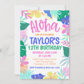 Invitation à une fête d'anniversaire tropicale (Devant)