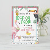 Invitation à une fête d'anniversaire tropicale (Debout devant)