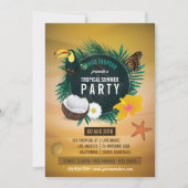 Invitation à une fête d'anniversaire tropicale (Devant)