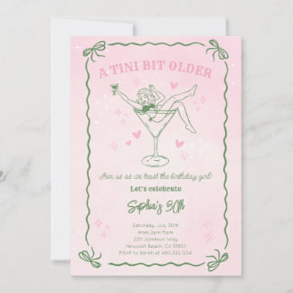 Invitation à une fête d'anniversaire un peu plus â