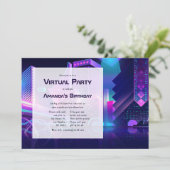 Invitation à une fête d'anniversaire virtuelle (Debout devant)