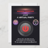 Invitation à une fête d'anniversaire virtuelle (Devant)