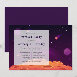 Invitation à une fête d'anniversaire virtuelle dan