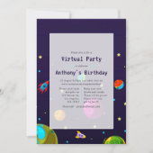 Invitation à une fête d'anniversaire virtuelle dan (Devant)