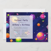 Invitation à une fête d'anniversaire virtuelle dan (Devant)