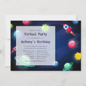 Invitation à une fête d'anniversaire virtuelle dan (Devant)