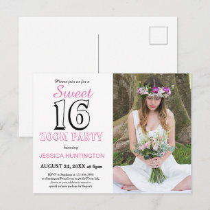 Invitation à une fête d'anniversaire virtuelle Swe