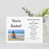 Invitation à une fête d'anniversaire Vous êtes inv (Debout devant)
