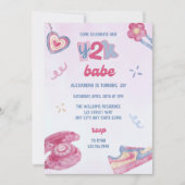 Invitation à une fête d'anniversaire Y2K (Devant)