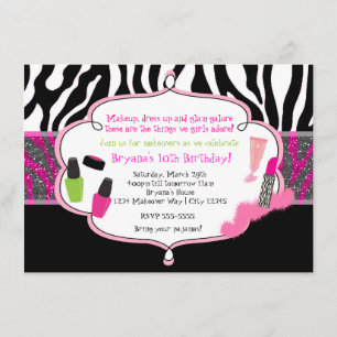 Invitation à une fête d'anniversaire Zèbre de relo