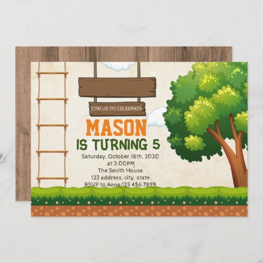 Invitation à une fête dans les arbres (Devant / Derrière)