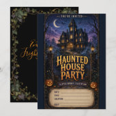 Invitation à une fête dans une maison hantée (Devant / Derrière)