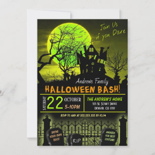 Invitation à une fête dans une maison hantée