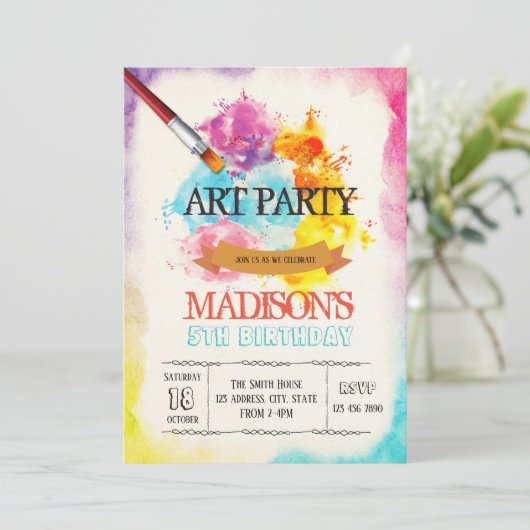 Invitation à une fête d'art (Debout devant)