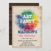 Invitation à une fête d'art de paintball (Devant / Derrière)