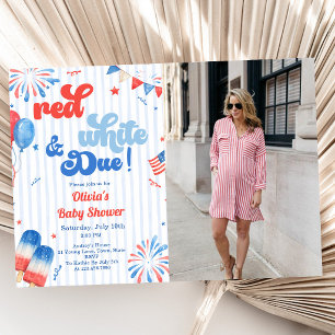 Invitation à une fête de Baby Shower - 4 juillet