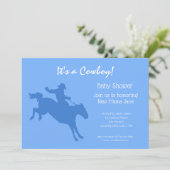 Invitation à une fête de baby shower Cowboy (Debout devant)