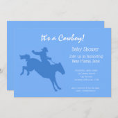 Invitation à une fête de baby shower Cowboy (Devant / Derrière)