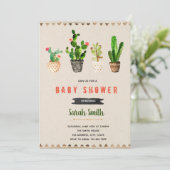 Invitation à une fête de baby shower sur le thème (Debout devant)