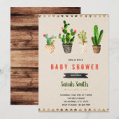 Invitation à une fête de baby shower sur le thème (Devant / Derrière)