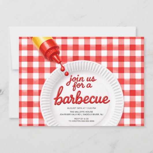 Invitation à une fête de barbecue (Devant)