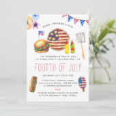 Invitation à une fête de barbecue patriotique du 4 (Debout devant)